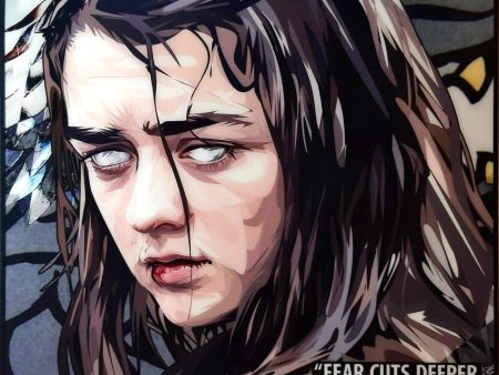 Pop-Art: Arya Stark -  Fear Cuts Deeper Than Swords.  (26Cm X 26 Cm) For Discount