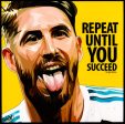 Sergio Ramos_Repeat Until You Success Pop Art (10X10) For Cheap