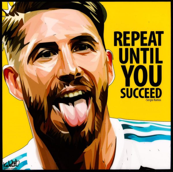 Sergio Ramos_Repeat Until You Success Pop Art (10X10) For Cheap